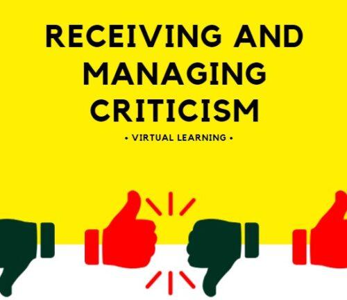 Toolkit: Receiving and Managing Criticism